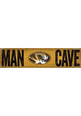 Missouri Tigers Man Cave 6x24 Sign - Black