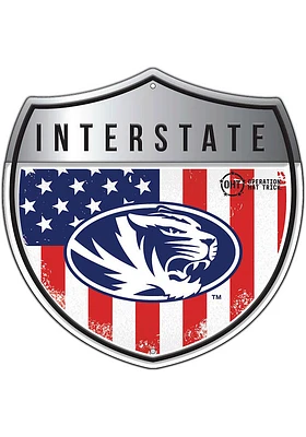Missouri Tigers 24in Americana Interstate Sign - Black