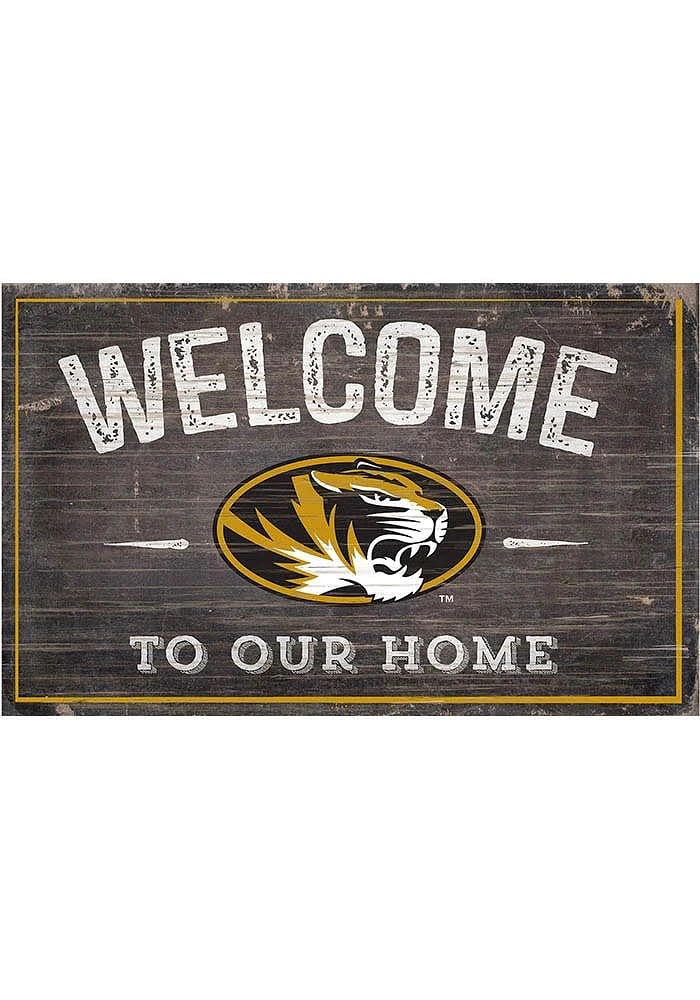 Missouri Tigers Welcome to our Home Sign - Black