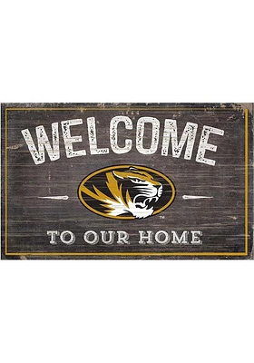Missouri Tigers Welcome to our Home Sign - Black