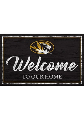 Missouri Tigers Team Welcome 11x19 Sign - Black