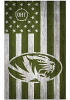 Missouri Tigers 11x19 OHT Military Flag Sign - Black