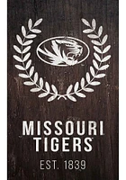 Missouri Tigers Laurel Wreath Sign - Black