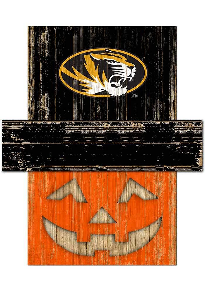 Missouri Tigers Pumpkin Head Sign - Black