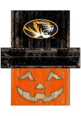 Missouri Tigers Pumpkin Head Sign - Black