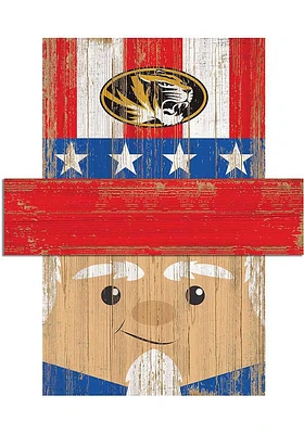 Missouri Tigers Patriotic Head Sign - Black