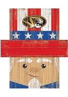 Missouri Tigers Patriotic Head Sign - Black