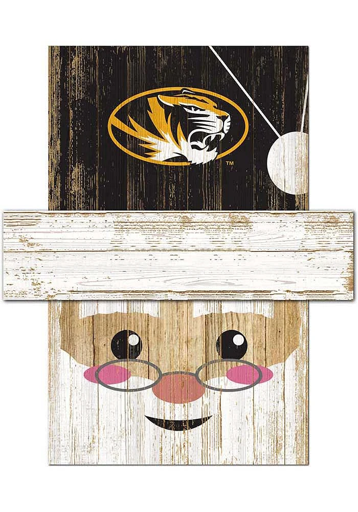 Missouri Tigers Santa Head Sign - Black