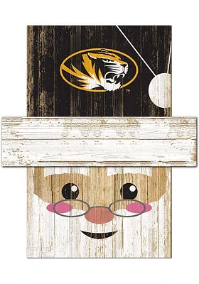 Missouri Tigers Santa Head Sign - Black