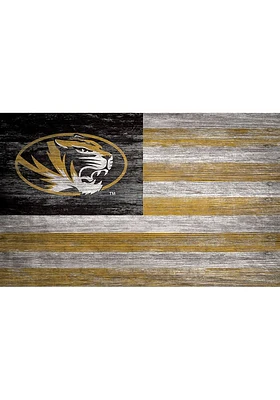 Missouri Tigers Distressed Flag Picture Frame - Black