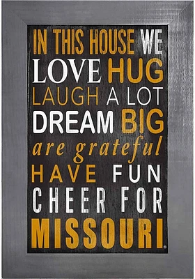 Missouri Tigers In This House Picture Frame - Black