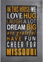 Missouri Tigers In This House Picture Frame - Black