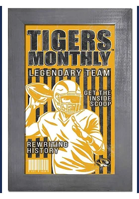 Missouri Tigers 11x19 Framed Monthly Sign - Black
