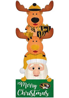 Missouri Tigers 31 Inch Santa Stack Leaner Sign - Black
