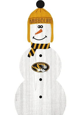 Missouri Tigers Snowman Leaner Sign - Black
