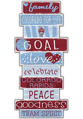 Colorado Rapids Celebrations Stack 24 Inch Sign - Blue