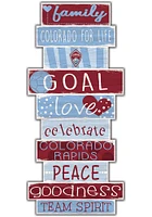 Colorado Rapids Celebrations Stack 24 Inch Sign - Blue
