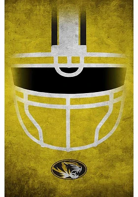 Missouri Tigers Ghost Helmet 17x26 Sign - Black