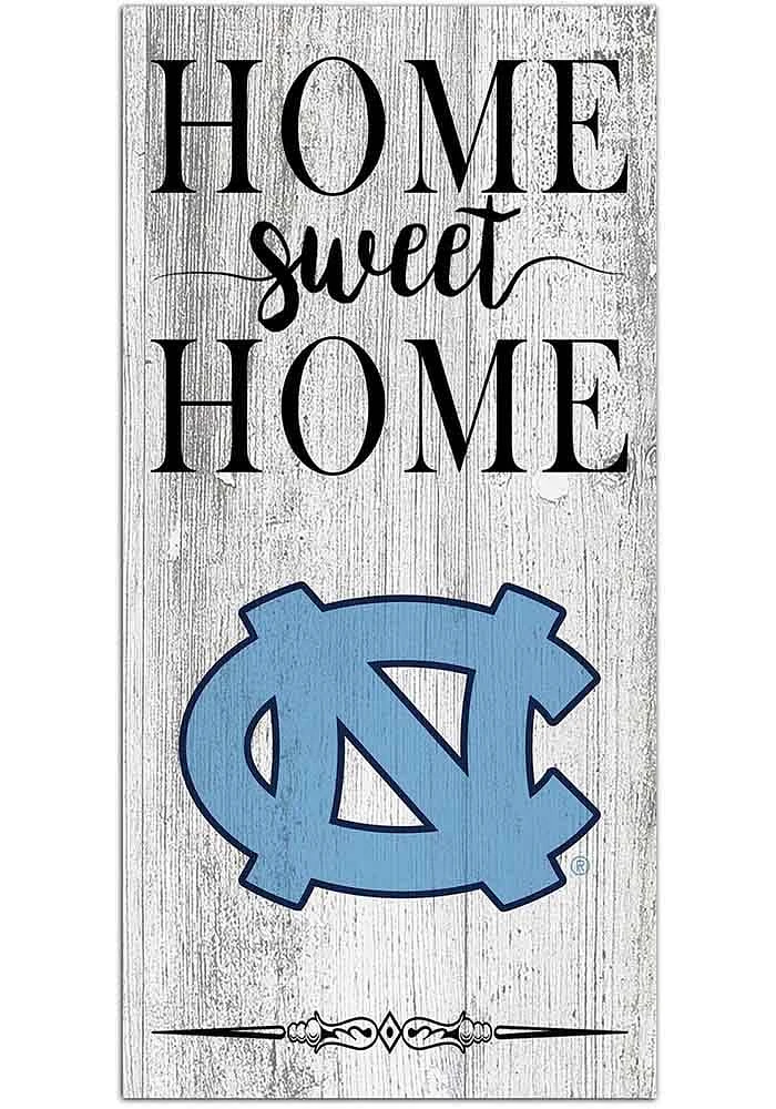 North Carolina Tar Heels Home Sweet Home Whitewashed Sign - Blue