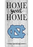 North Carolina Tar Heels Home Sweet Home Whitewashed Sign - Blue