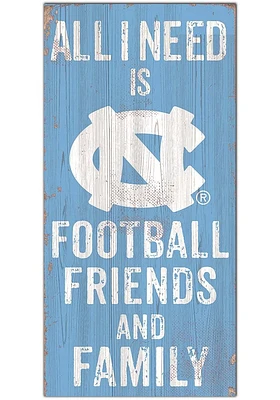 North Carolina Tar Heels Football Friends and Family Sign - Blue