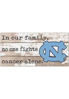 North Carolina Tar Heels No One Fights Alone Sign - Blue