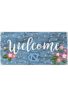 North Carolina Tar Heels Welcome Floral Sign - Blue
