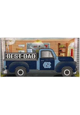 North Carolina Tar Heels Best Dad Truck Sign - Blue
