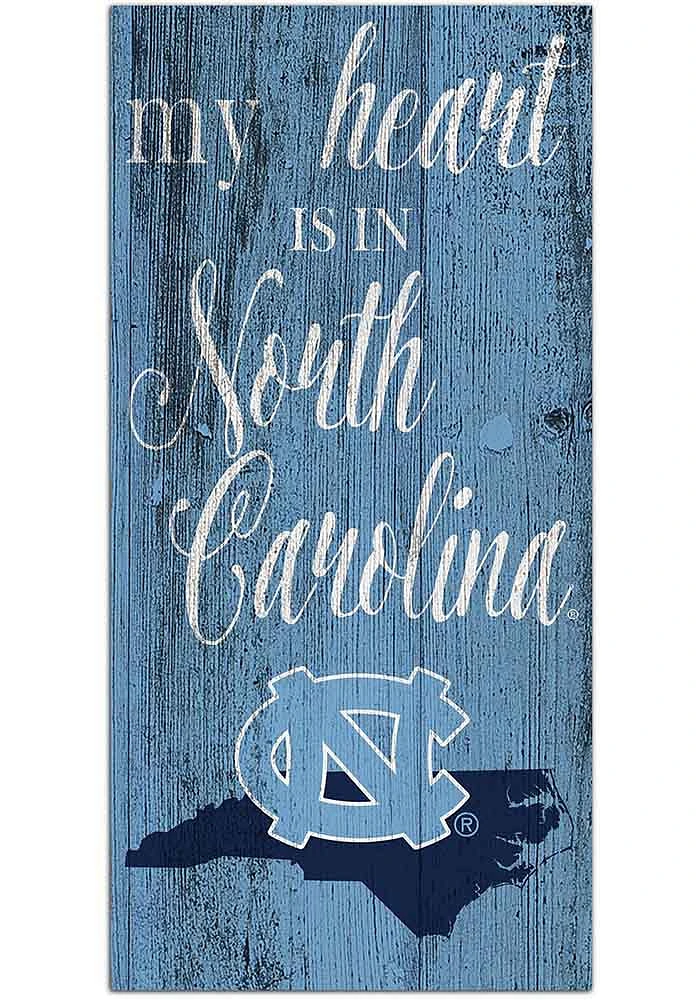 North Carolina Tar Heels My Heart State Sign - Blue