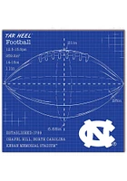 North Carolina Tar Heels Ball Blueprint Sign - Blue