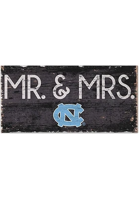 North Carolina Tar Heels Mr and Mrs Sign - Blue
