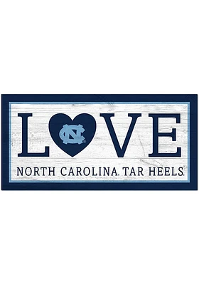 North Carolina Tar Heels Love 6x12 Sign - Blue