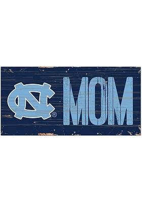 North Carolina Tar Heels MOM Sign - Blue