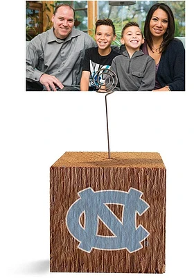 North Carolina Tar Heels Block Spiral Photo Holder Blue Desk Accessory