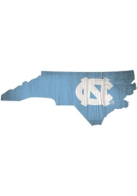 North Carolina Tar Heels State Cutout Sign - Blue