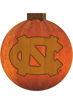 North Carolina Tar Heels Halloween Pumpkin Sign - Blue