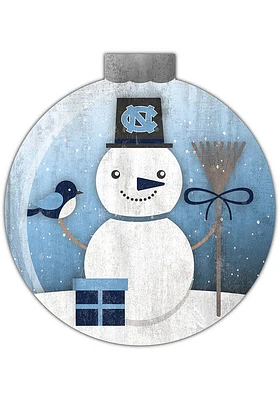 North Carolina Tar Heels Snowglobe 12 Inch Sign - Blue