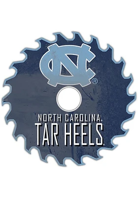 North Carolina Tar Heels Rust Circular Saw Sign - Blue
