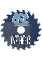 North Carolina Tar Heels Rust Circular Saw Sign - Blue