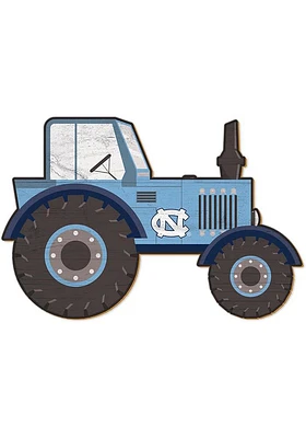 North Carolina Tar Heels Tractor Cutout Sign - Blue