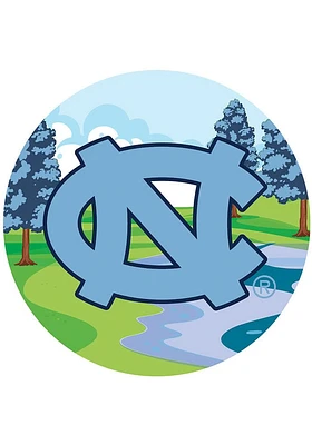 North Carolina Tar Heels Landscape Circle Sign - Blue