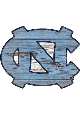North Carolina Tar Heels Team Logo 8 Inch Cutout Sign - Blue