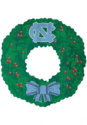 North Carolina Tar Heels Team Wreath 16 Inch Sign - Blue