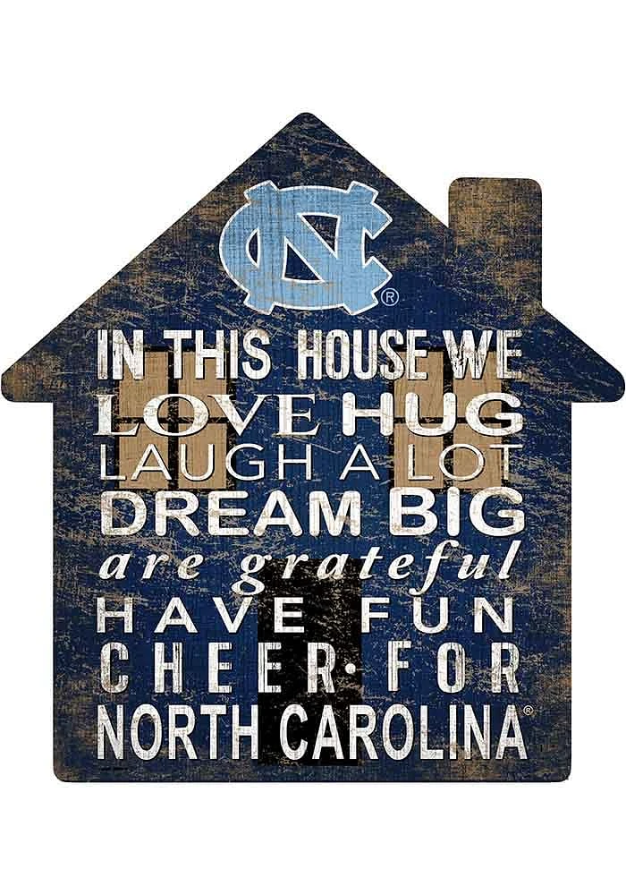 North Carolina Tar Heels 12 inch House Sign - Blue