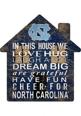 North Carolina Tar Heels 12 inch House Sign - Blue