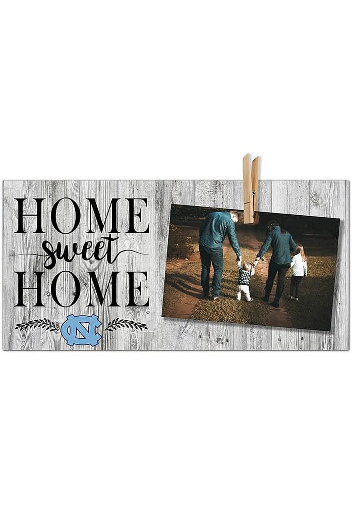North Carolina Tar Heels Home Sweet Home Clothespin Picture Frame - Blue