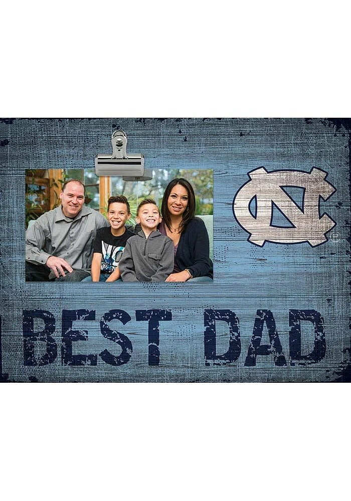North Carolina Tar Heels Best Dad Clip Picture Frame - Blue