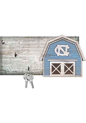 North Carolina Tar Heels Team Barn Key Holder Sign - Blue