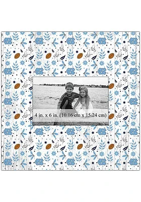 North Carolina Tar Heels Floral Pattern Picture Frame - Blue
