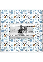 North Carolina Tar Heels Floral Pattern Picture Frame - Blue